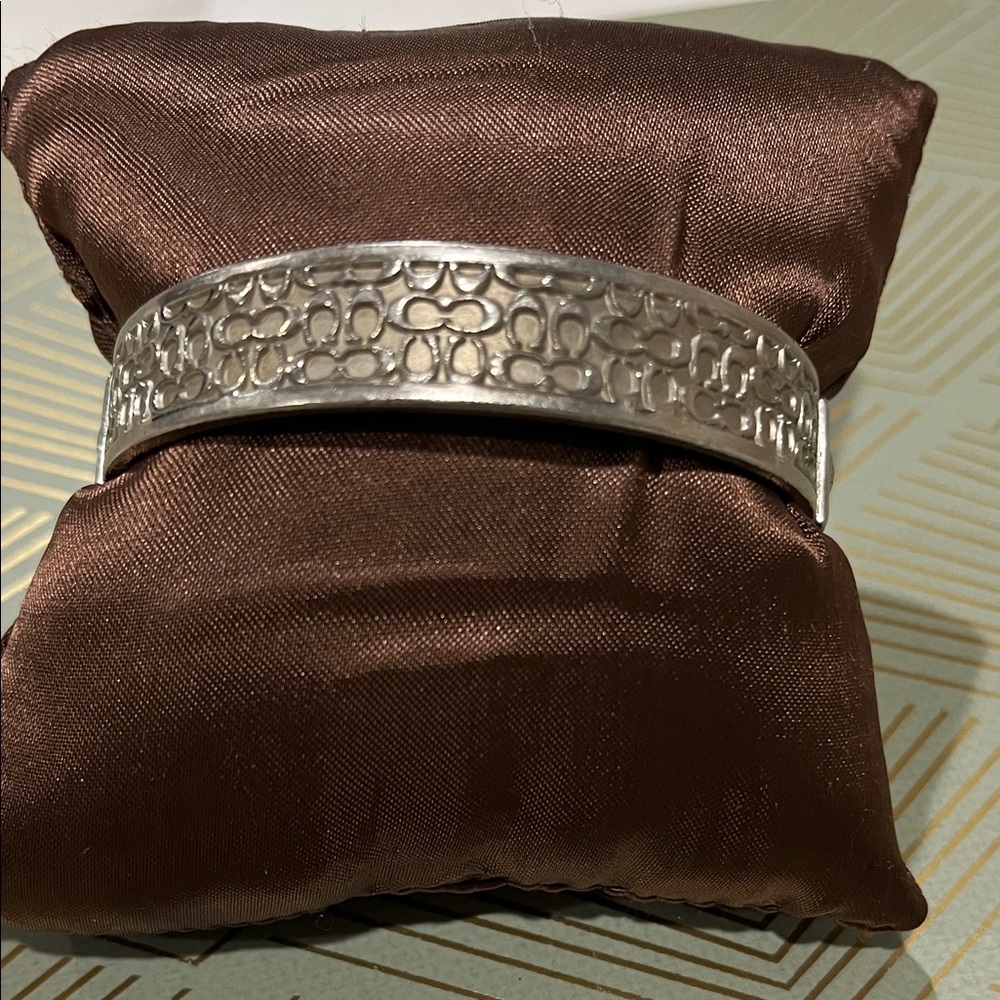 Coach Silver Embossed Bracelet